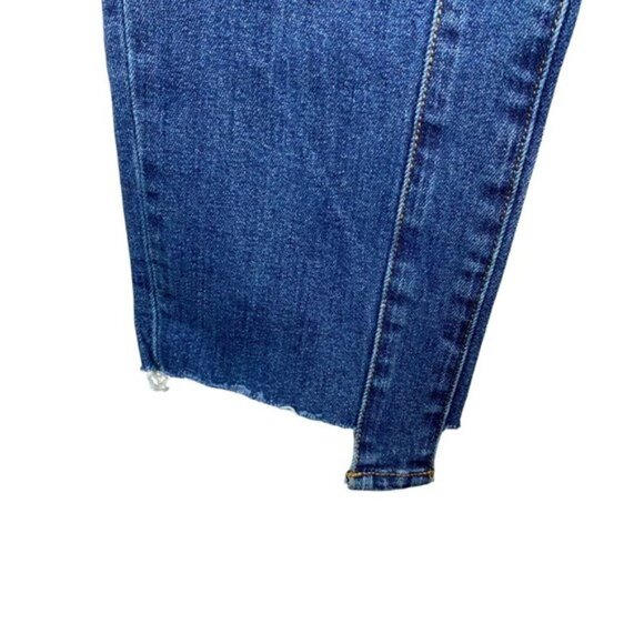 Gfc Toronto Men's Blue Medium Wash Distressed Raw Hem Slim Denim Jeans US 36 - Picture 8 of 16